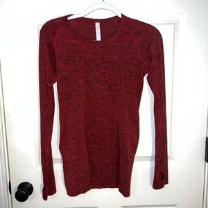 Lululemon Long Sleeve Swiftly Tech Heathered Red Size 6